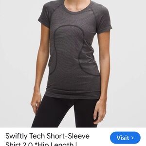 Lululemon grey swiftly tech Short-Sleeve Athletic Top size 6